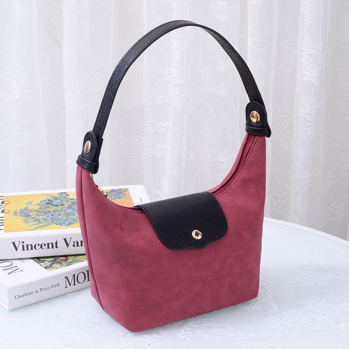SU780 Suede Convertible Clutch/Shoulder/Crossbody Bag - MiMi Wholesale