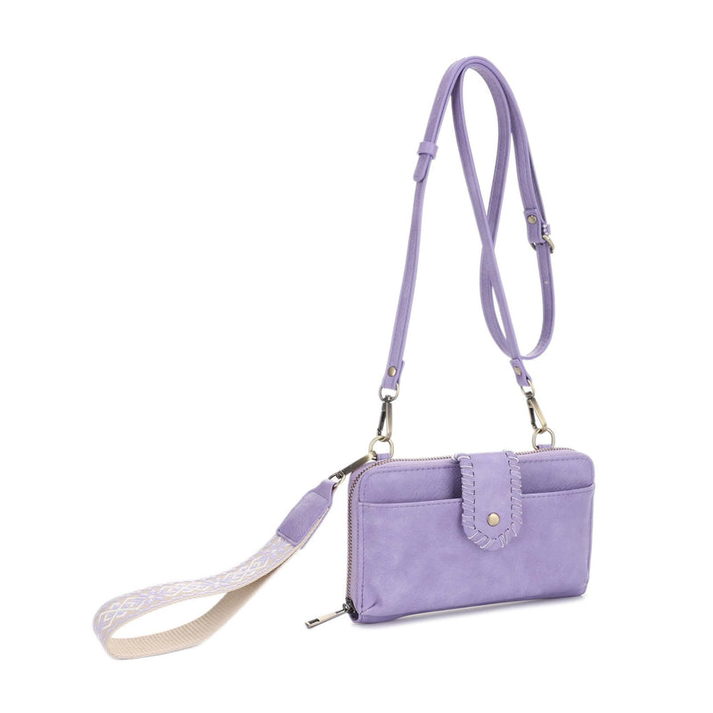 SV32087WW Jolie Crossbody Wallet With Boho Wrist Strap - MiMi Wholesale