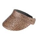 SVE0053 Textured Wheat Straw Visor - MiMi Wholesale