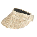 SVE0053 Textured Wheat Straw Visor - MiMi Wholesale