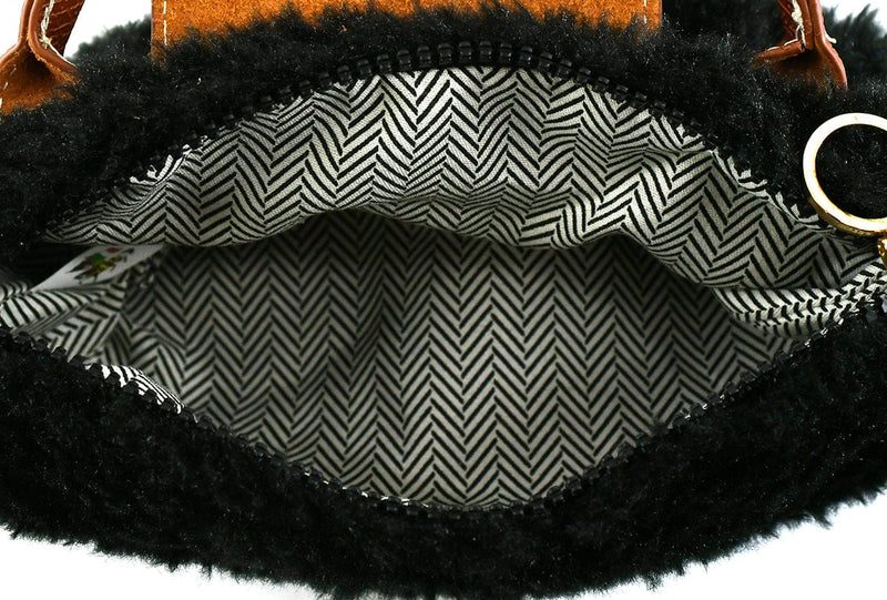 SW781 Shearling Mini Crossbody Bag - MiMi Wholesale