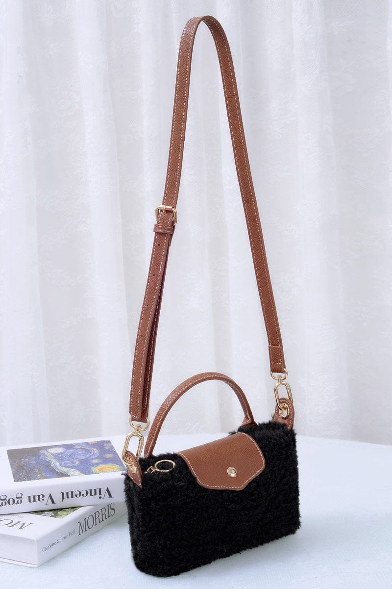 SW781 Shearling Mini Crossbody Bag - MiMi Wholesale