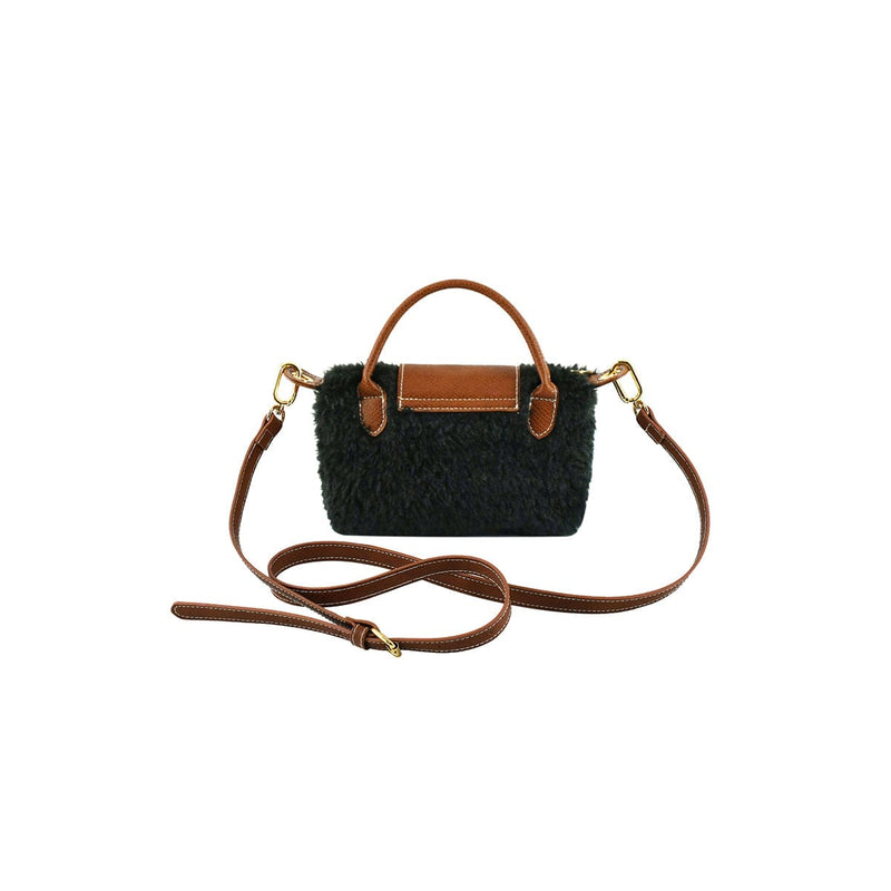 SW781 Shearling Mini Crossbody Bag - MiMi Wholesale