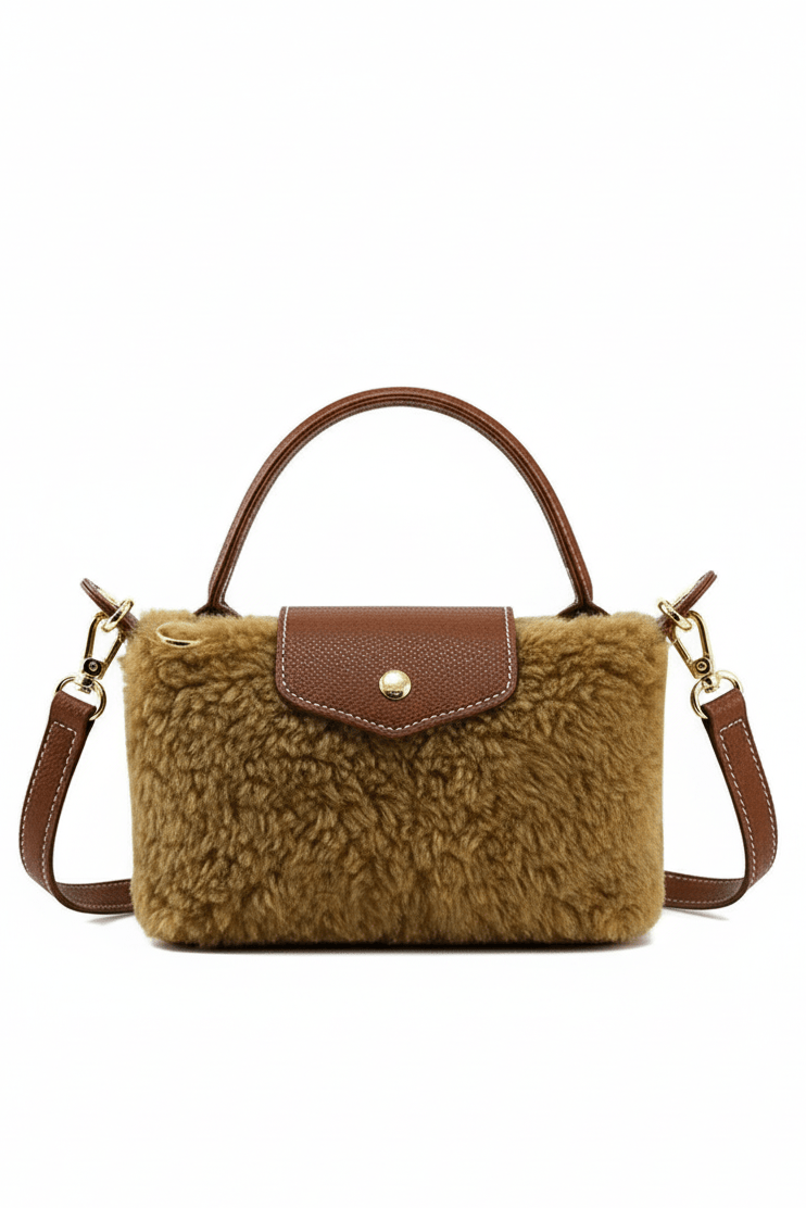 SW781 Shearling Mini Crossbody Bag - MiMi Wholesale