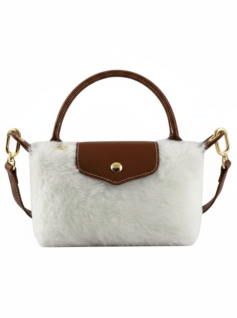 SW781 Shearling Mini Crossbody Bag - MiMi Wholesale