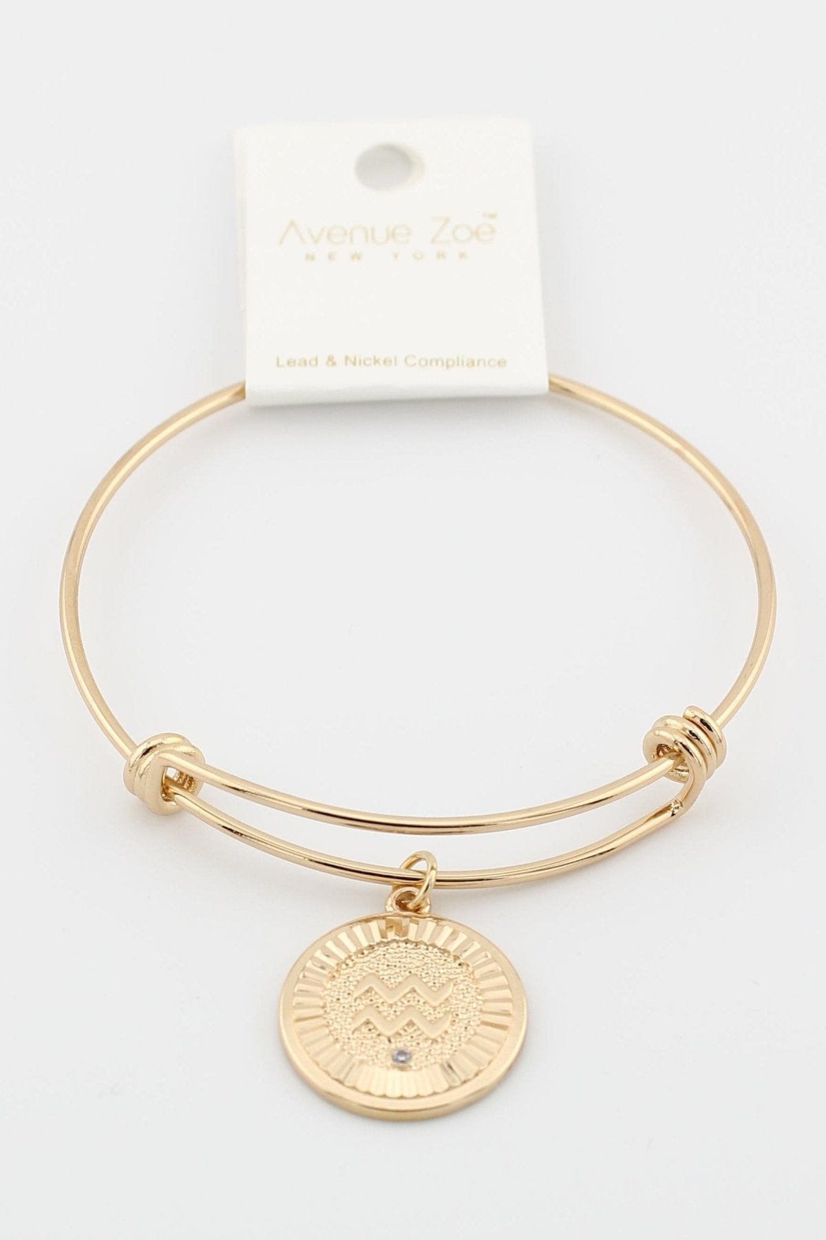 TB9153 Assorted 12 Piece Zodiac Sign Bangle Pack - MiMi Wholesale