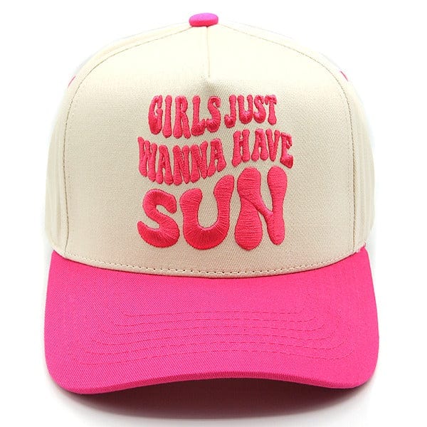 TCM0011 Girls Just Wanna Have Sun Trucker Hat - MiMi Wholesale