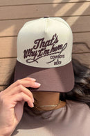 TCM0023 "That's Why I'm here" Puff Embroidered Trucker Hat - MiMi Wholesale