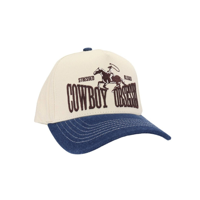 TCM0030 Cowboy Obsessed Embroidered Trucker Hat - MiMi Wholesale