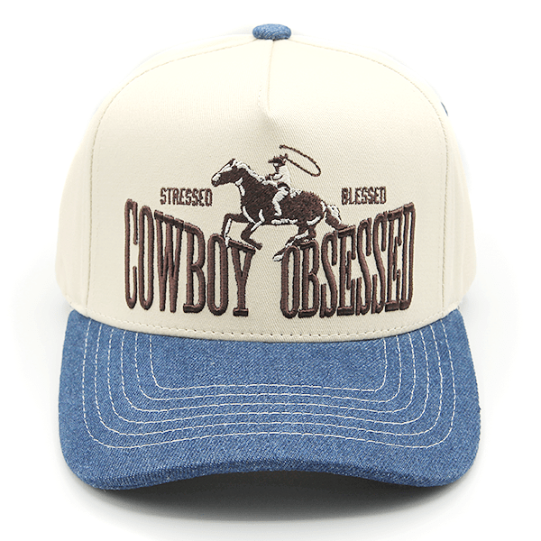 TCM0030 Cowboy Obsessed Embroidered Trucker Hat - MiMi Wholesale