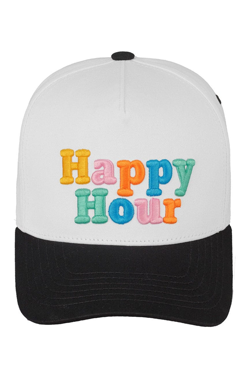 TCM0033 Happy Hour Embroidered Trucker Hat - MiMi Wholesale