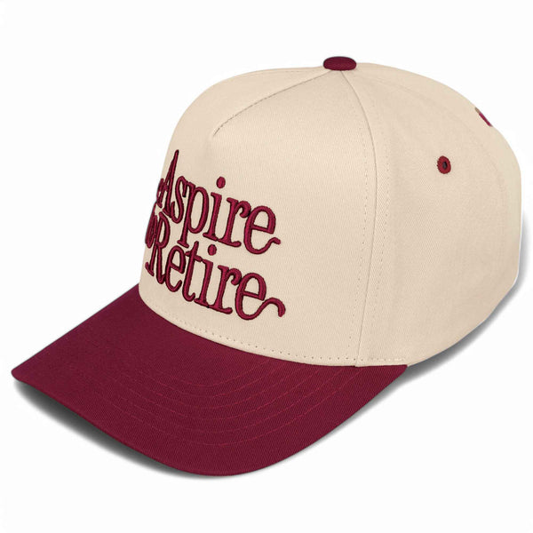 TCM0034 Aspire to Retire Puff Embroidered Trucker Hat - MiMi Wholesale