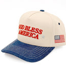 TCM0067 Two Tone God Bless America Embroidered Trucker Hat - MiMi Wholesale