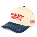 TCM0067 Two Tone God Bless America Embroidered Trucker Hat - MiMi Wholesale