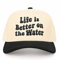 TCM0104 Life Is Better On The Water Corduroy Trucker Hat - MiMi Wholesale