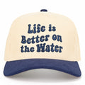 TCM0104 Life Is Better On The Water Corduroy Trucker Hat - MiMi Wholesale