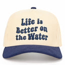 TCM0104 Life Is Better On The Water Corduroy Trucker Hat - MiMi Wholesale