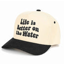 TCM0104 Life Is Better On The Water Corduroy Trucker Hat - MiMi Wholesale