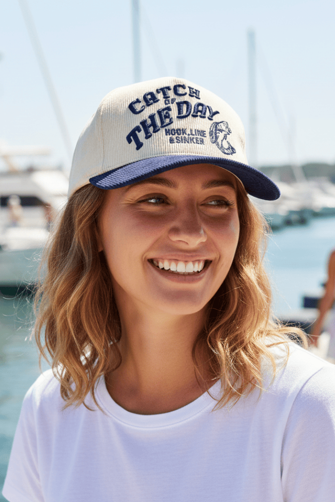 TCM0105 Catch Of The Day Corduroy Trucker Hat - MiMi Wholesale