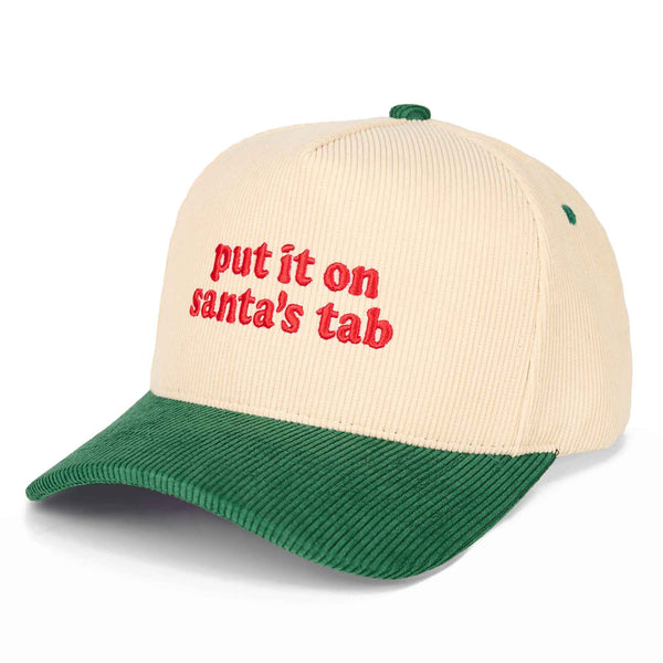 TCM0121 Corduroy Put It On Santa's Tab Hat - MiMi Wholesale