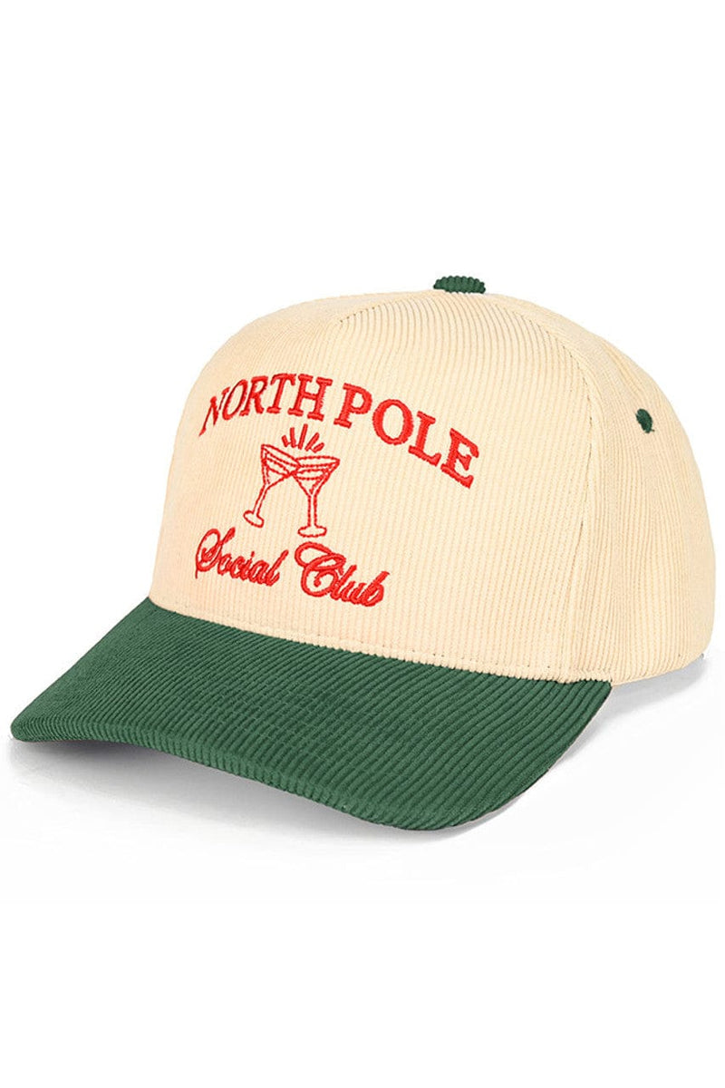 TCM0123 North Pole Social Club Corduroy Trucker Hat - MiMi Wholesale