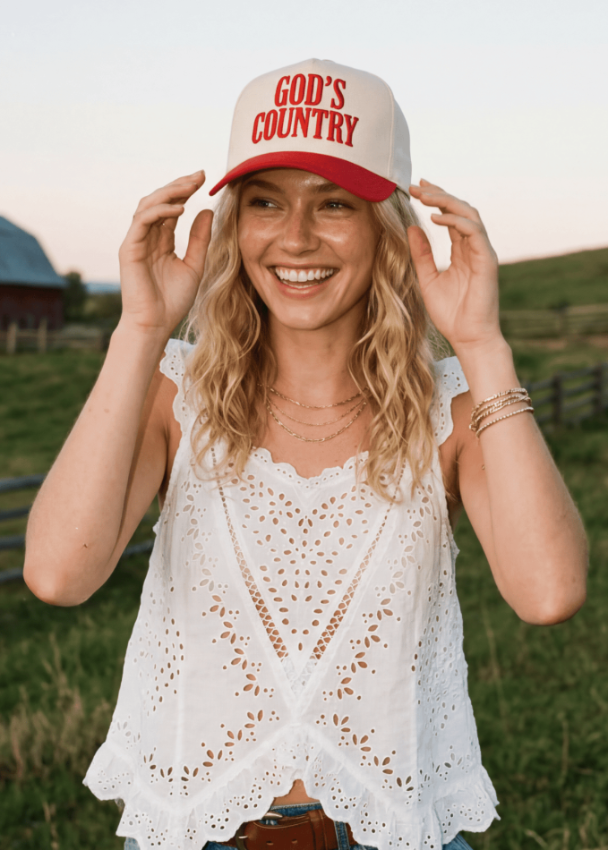 TCM0162 God's Country All Over Camo Trucker Hat - MiMi Wholesale
