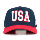 TCM0241 Two Tone USA Trucker Hat - MiMi Wholesale
