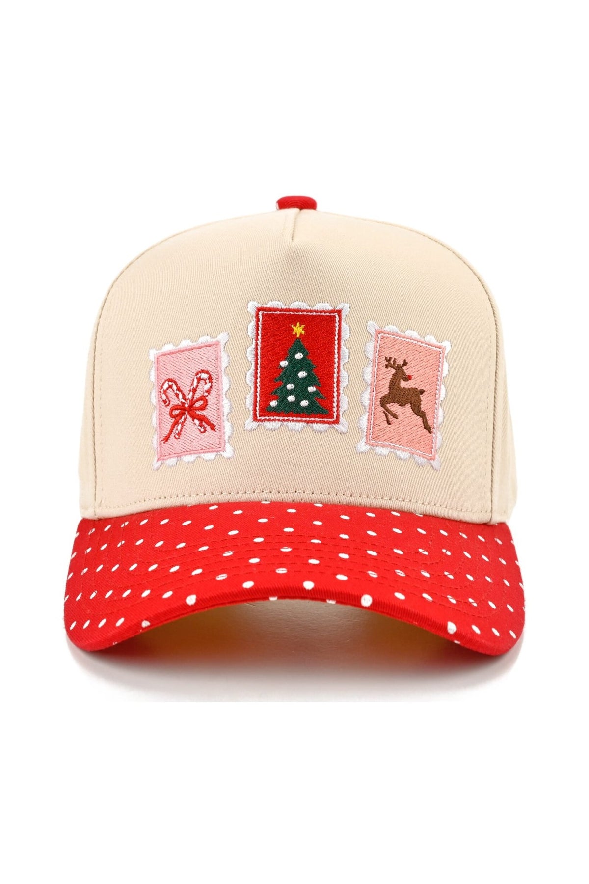 TCM0308 Claudia Christmas Stamp Trucker Hat - MiMi Wholesale