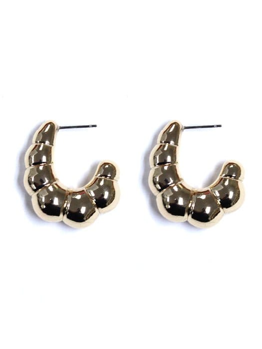 TE10292 Croissant Shape Earrings - MiMi Wholesale