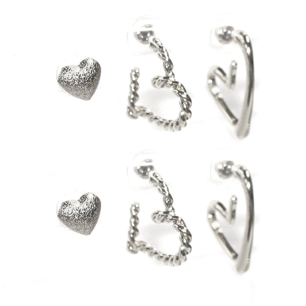 TE10548 Love Heart Earring Set - MiMi Wholesale