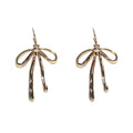 TE10597 Bow Drop Earrings - MiMi Wholesale