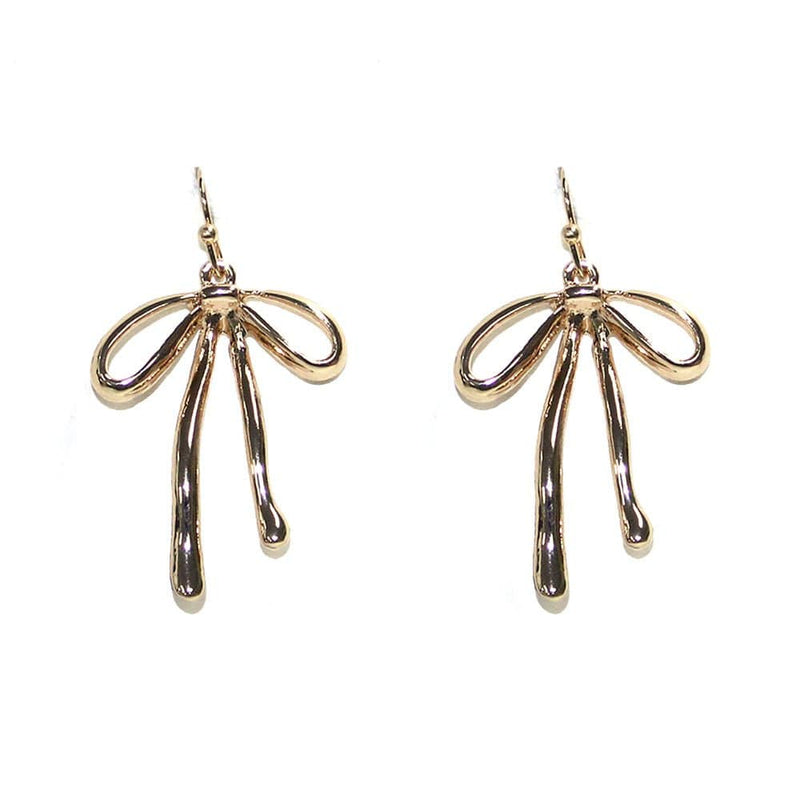 TE10597 Bow Drop Earrings - MiMi Wholesale