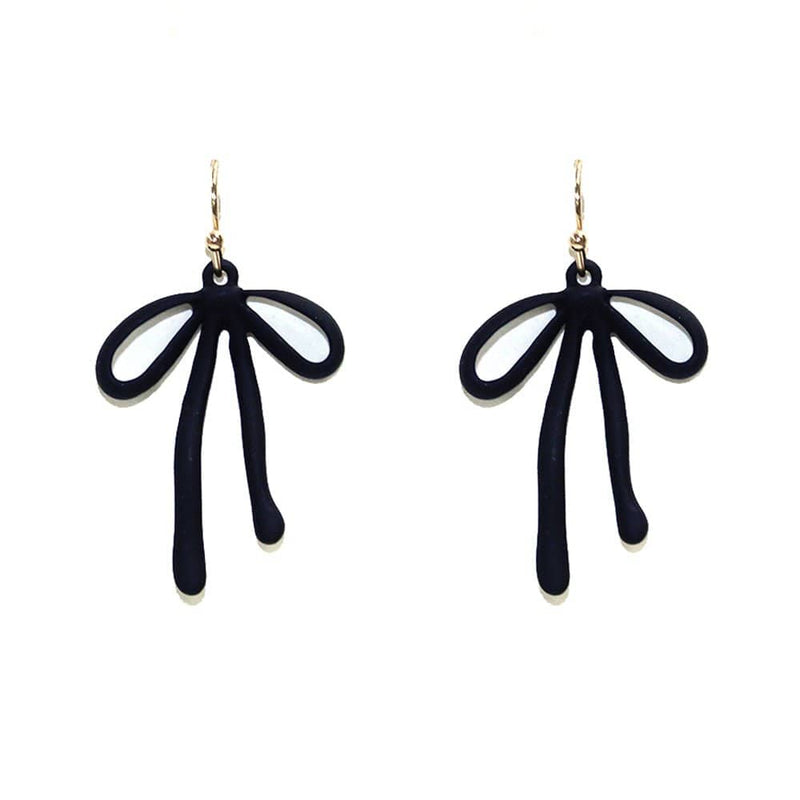 TE10597 Bow Drop Earrings - MiMi Wholesale