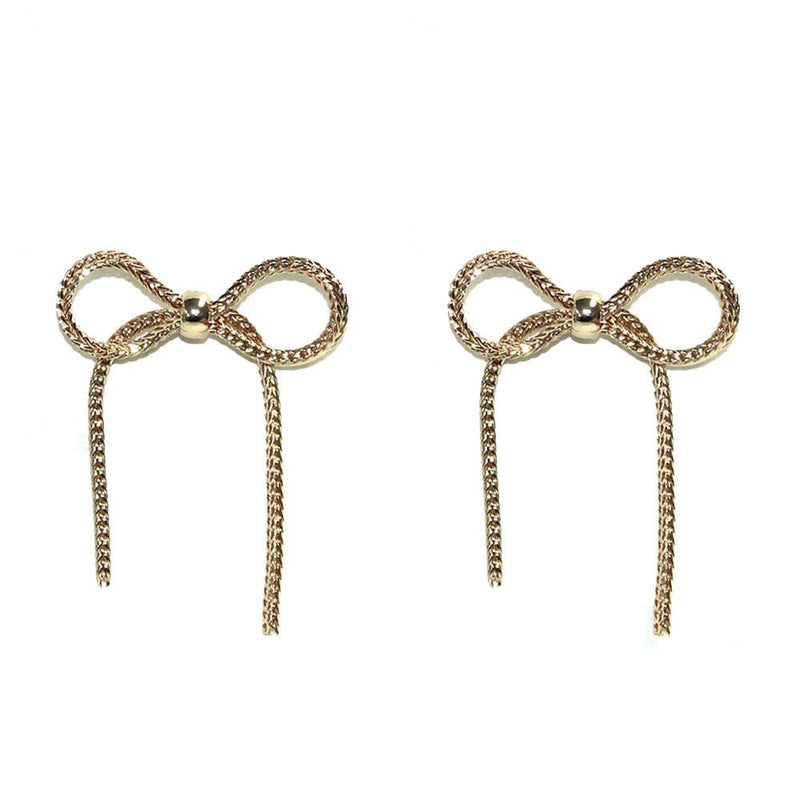 TE10631 Mary Ribbon Dangle Earrings - MiMi Wholesale