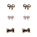 TE10647 Dainty Bow Earring Set - MiMi Wholesale