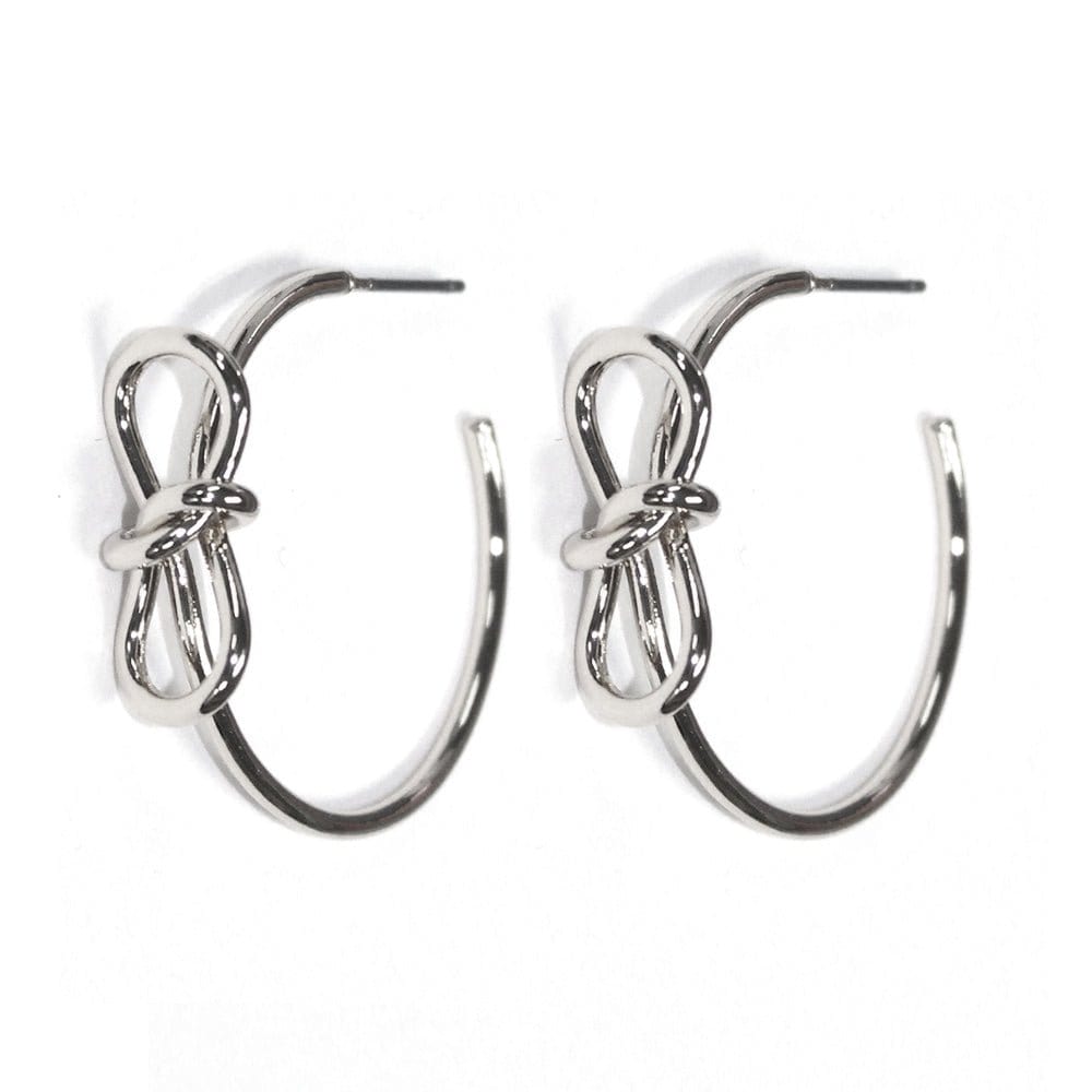 TE10678 Bow Hoop Earrings - MiMi Wholesale