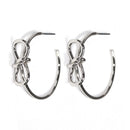 TE10678 Bow Hoop Earrings - MiMi Wholesale