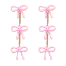 TE10679 Tiered Bow Dangle Earrings - MiMi Wholesale