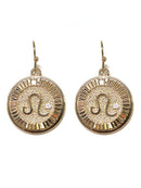 TE9513 Assorted 12 Piece Zodiac Sign Dangle Earring Pack - MiMi Wholesale