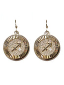 TE9513 Assorted 12 Piece Zodiac Sign Dangle Earring Pack - MiMi Wholesale