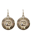 TE9513 Assorted 12 Piece Zodiac Sign Dangle Earring Pack - MiMi Wholesale