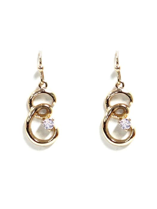 TE9517 Assorted 16 Piece Cursive Initial Dangle Earring Pack - MiMi Wholesale