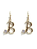 TE9517 Assorted 16 Piece Cursive Initial Dangle Earring Pack - MiMi Wholesale