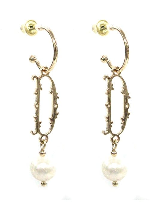 TE9518 Assorted 16 Piece Victorian Initial Dangle Earring Pack - MiMi Wholesale