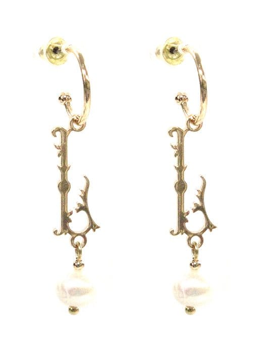 TE9518 Assorted 16 Piece Victorian Initial Dangle Earring Pack - MiMi Wholesale