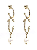 TE9518 Assorted 16 Piece Victorian Initial Dangle Earring Pack - MiMi Wholesale