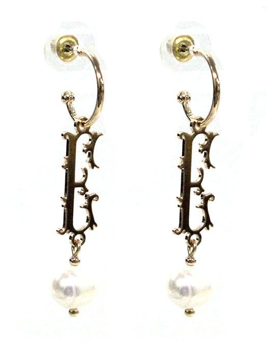 TE9518 Assorted 16 Piece Victorian Initial Dangle Earring Pack - MiMi Wholesale