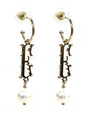 TE9518 Assorted 16 Piece Victorian Initial Dangle Earring Pack - MiMi Wholesale