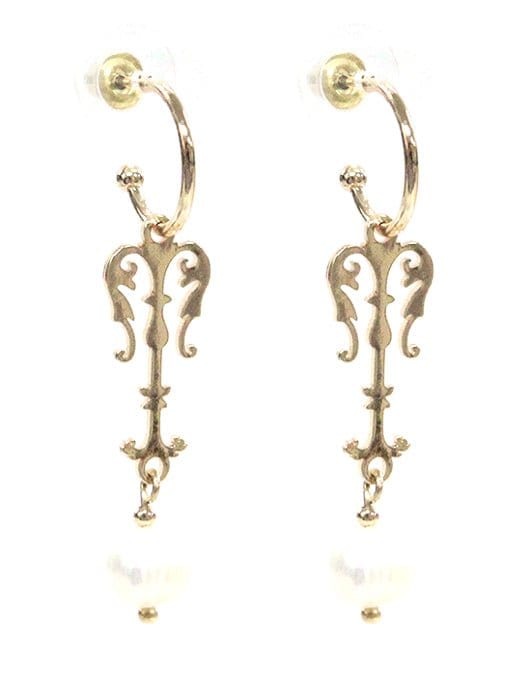 TE9518 Assorted 16 Piece Victorian Initial Dangle Earring Pack - MiMi Wholesale