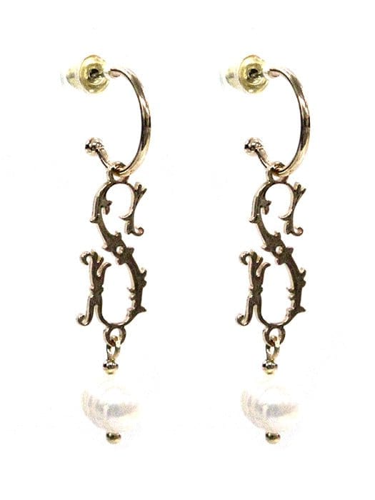 TE9518 Assorted 16 Piece Victorian Initial Dangle Earring Pack - MiMi Wholesale